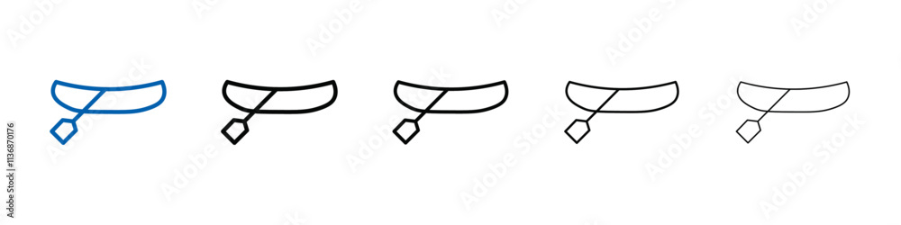Poster canoe icon Outline vector logo for web ui