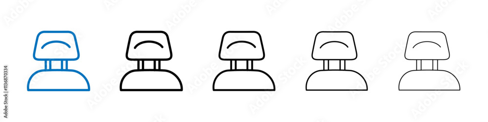 Poster Car headrest icon Outline vector logo for web ui