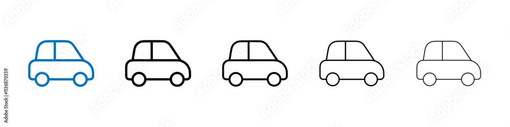 Poster car icon outline vector logo for web ui