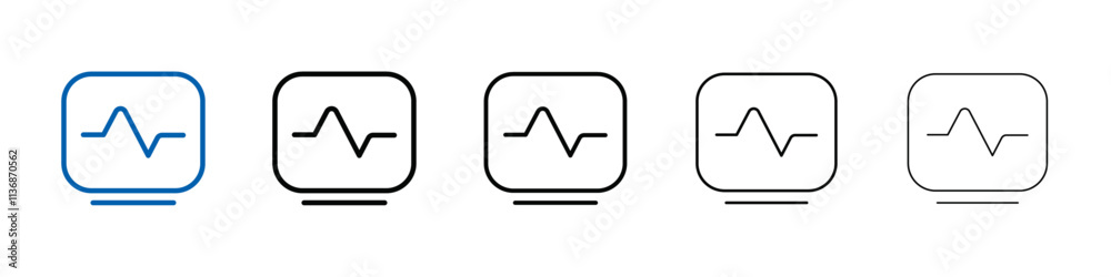 Aufkleber cardiogram icon outline vector logo for web ui