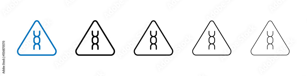 Aufkleber carcinogen icon outline vector logo for web ui