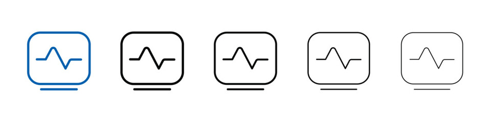 cardiogram icon Outline vector logo for web ui