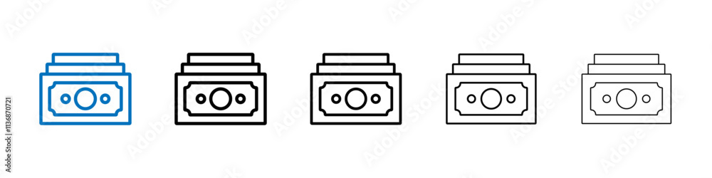 Poster cash icon outline vector logo for web ui