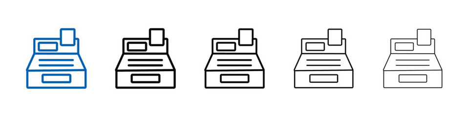 Cash register icon Outline vector logo for web ui