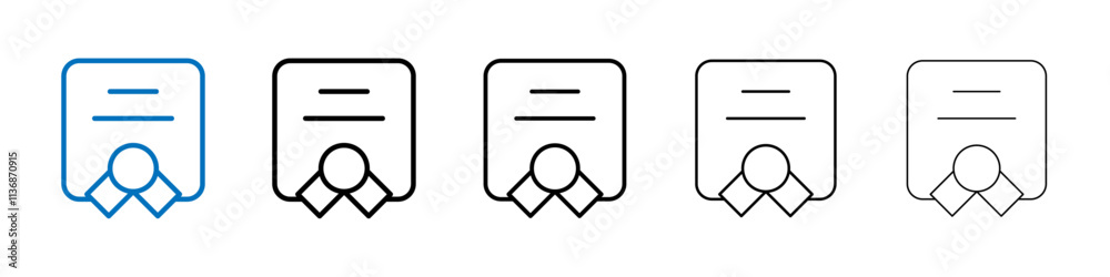 Poster certificate icon outline vector logo for web ui