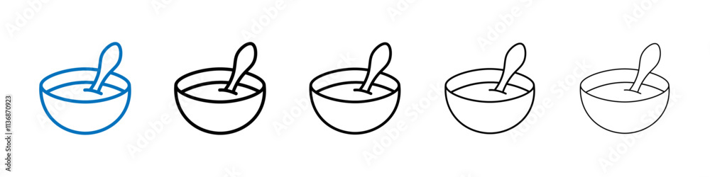 Poster Cereal icon Outline vector logo for web ui