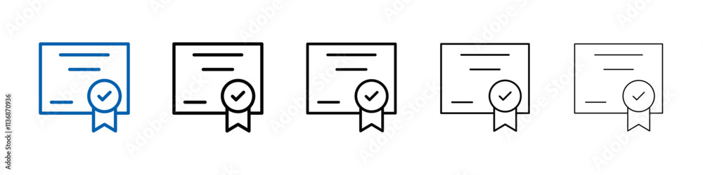Poster certificate icon Outline vector logo for web ui