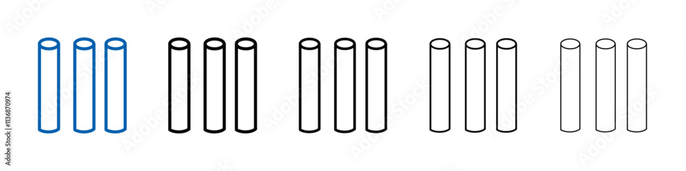 Poster chalk icon outline vector logo for web ui