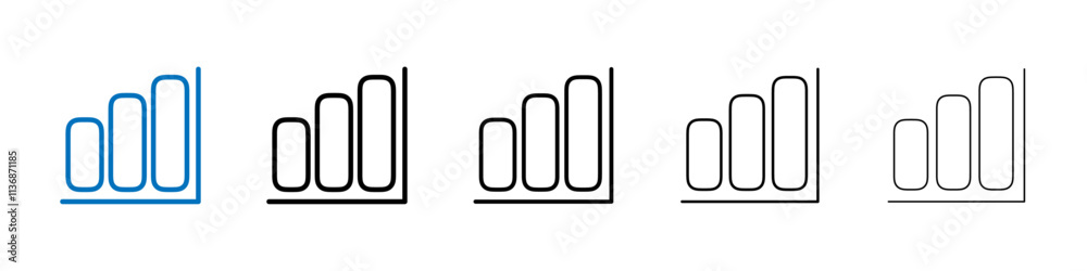 Poster chart histogram icon outline vector logo for web ui