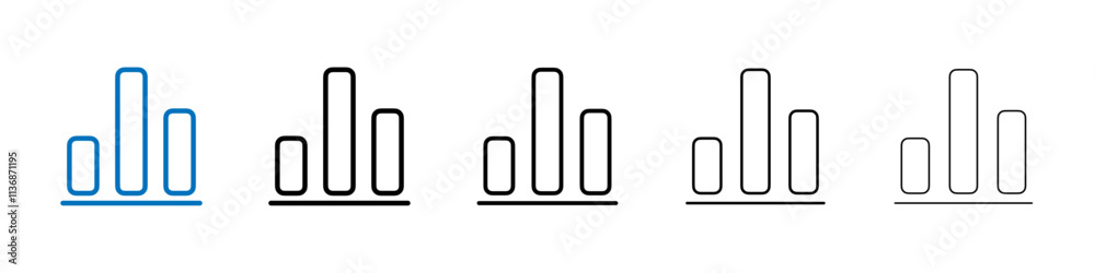 Poster Chart icon Outline vector logo for web ui
