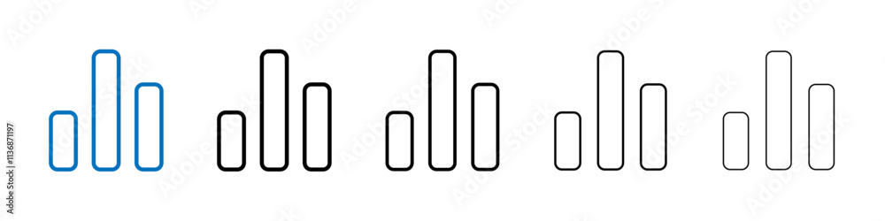 Aufkleber chart icon outline vector logo for web ui