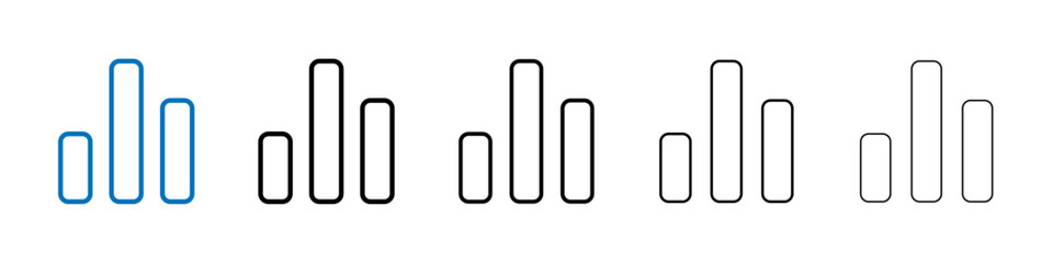 Chart icon Outline vector logo for web ui