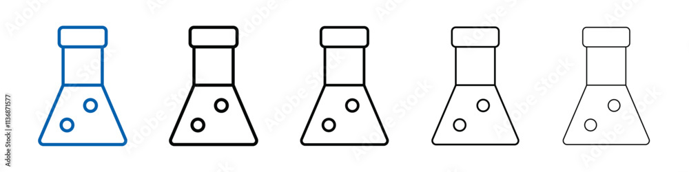 Poster chemistry icon outline vector logo for web ui