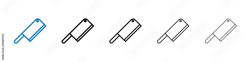Poster Chopper knife icon Outline vector logo for web ui