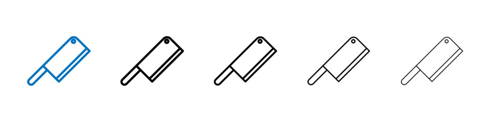 Chopper knife icon Outline vector logo for web ui