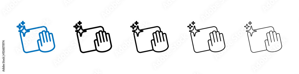 Poster Clean icon Outline vector logo for web ui