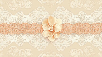 Minimalist Lace Ribbon Seamless Pattern Design