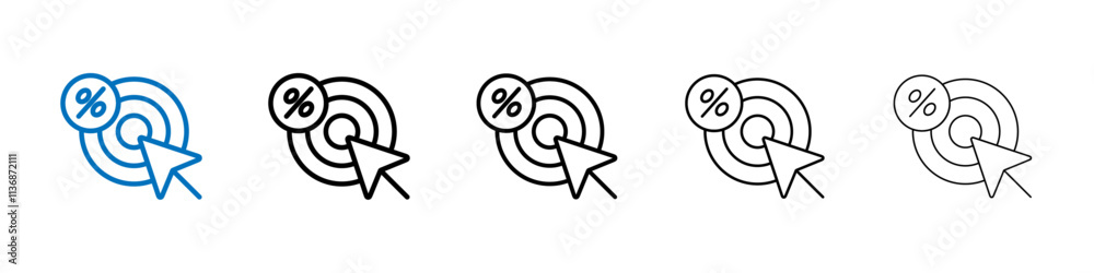 Aufkleber Click through rate icon Outline vector logo for web ui