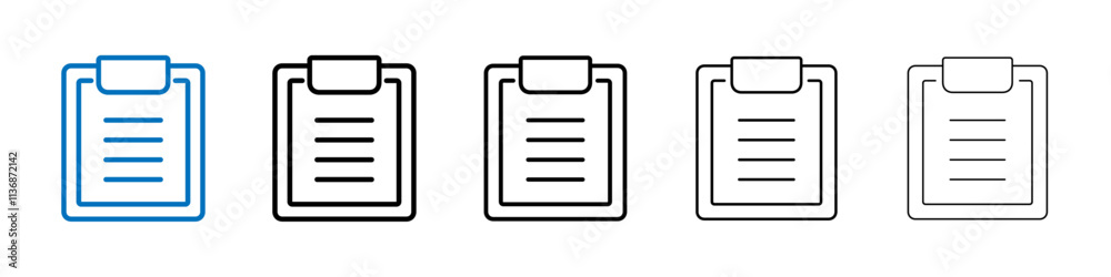 Poster clipboard icon outline vector logo for web ui