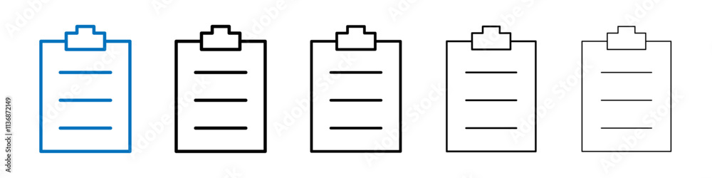 Poster clipboard icon outline vector logo for web ui