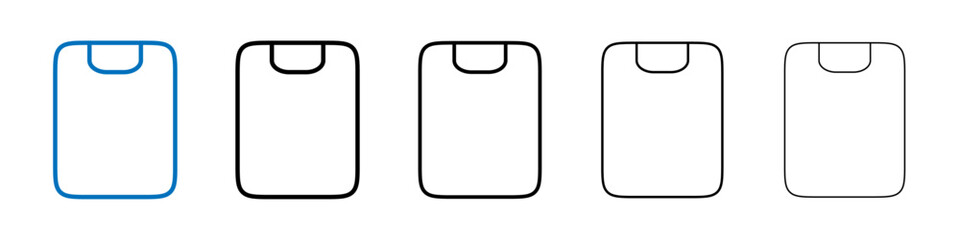 Clipboard icon Outline vector logo for web ui