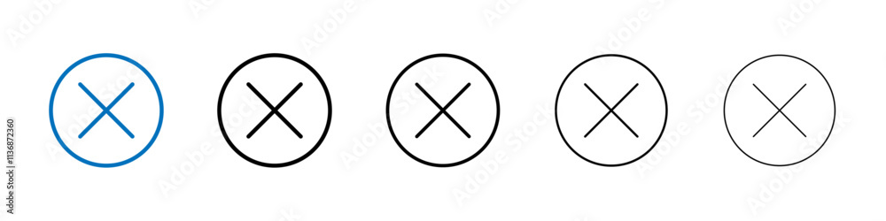 Poster Close Icon Outline vector logo for web ui