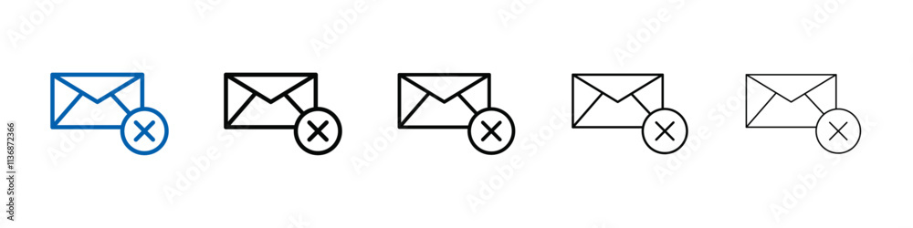 Aufkleber close mail icon outline vector logo for web ui