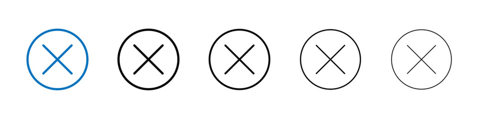 Close Icon Outline vector logo for web ui