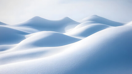 Breathtaking Winter Snow Landscape with Expansive Snowy Hills and Tranquil Fields Capturing the Essence of the Season