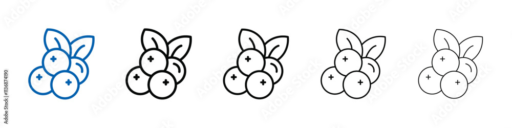 Poster Cranberry icon Outline vector logo for web ui