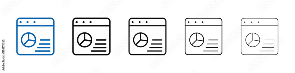 Poster crm icon Outline vector logo for web ui