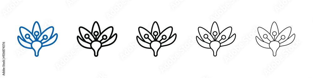 Poster Crocus Icon Outline vector logo for web ui