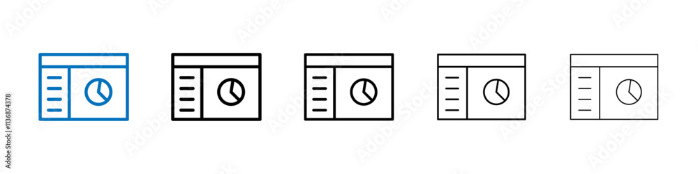 Poster CRM icon Outline vector logo for web ui