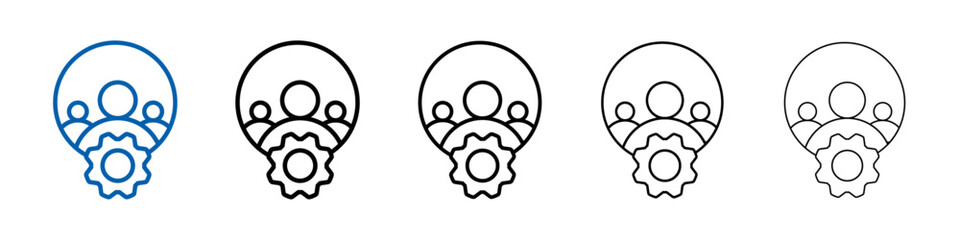 CRM icon Outline vector logo for web ui