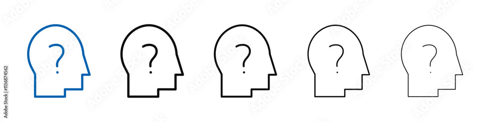 Poster curiosity icon outline vector logo for web ui