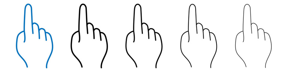 Obraz premium Cursor hand icon Outline vector logo for web ui