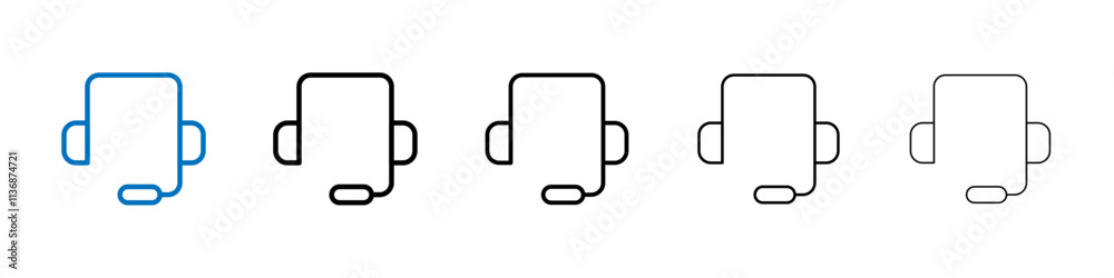 Poster Customer support icon Outline vector logo for web ui
