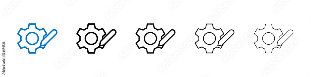 Poster Customization icon Outline vector logo for web ui