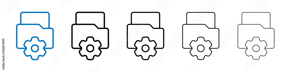 Fototapete data management icon outline vector logo for web ui