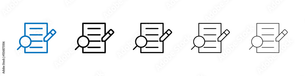 Poster Defining icon Outline vector logo for web ui