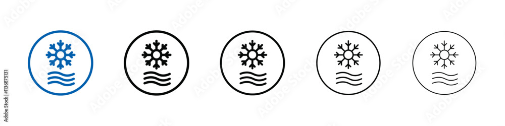 Poster Defrost icon Outline vector logo for web ui