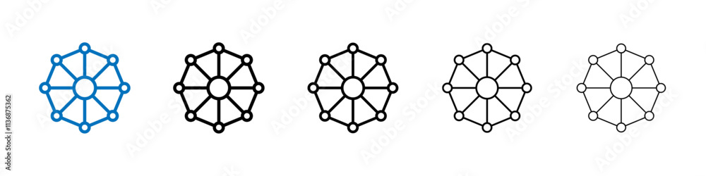 Aufkleber Dependency icon Outline vector logo for web ui