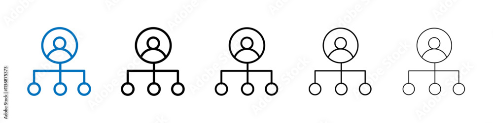 Aufkleber department head icon outline vector logo for web ui