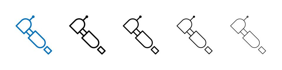 Dental drill icon Outline vector logo for web ui