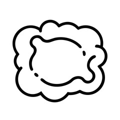 cloud pillow icon, lazy day line art, lazy day icon - simple black line art icon of cloud pillow, symbolizing lazy day celebrations. lazy day vector art.