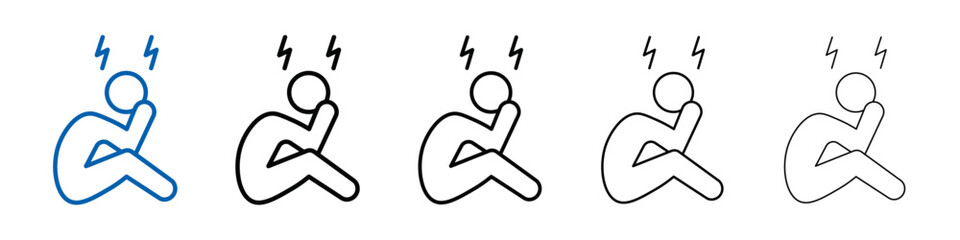 Depression icon Outline vector logo for web ui