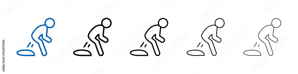 Poster Diarrhea icon Outline vector logo for web ui