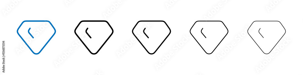 Poster Diamond icon Outline vector logo for web ui