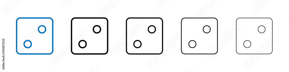Poster dice icon outline vector logo for web ui