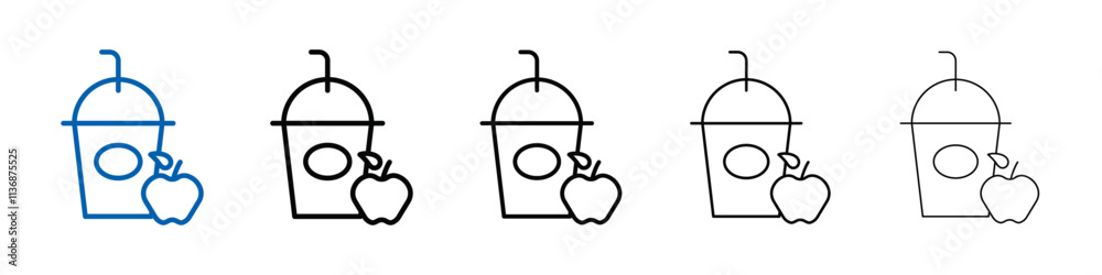 Poster diet drink icon outline vector logo for web ui